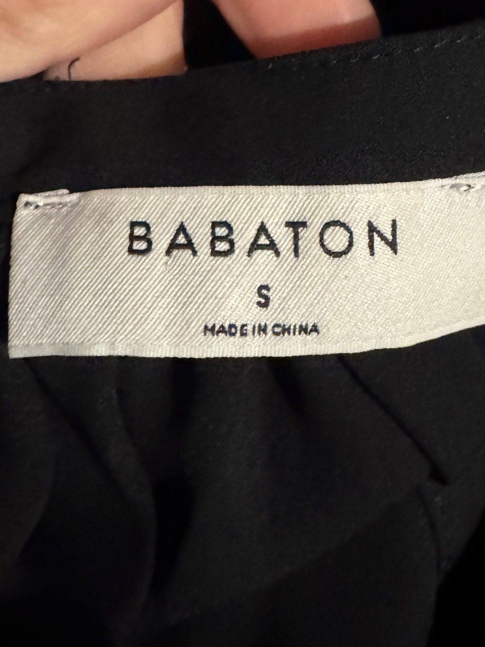Aritzia Babaton Gene Blouse Black Semi Sheer Mandarin Collar Top - Picture 7 of 9